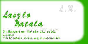 laszlo matala business card